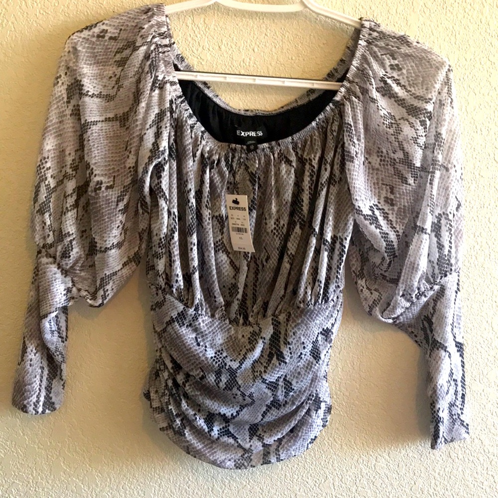 New with tags Express Top - Snake-print